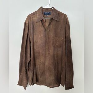 COOGI Signature Brown Shirt, Size XL. MADE IN ITALY!